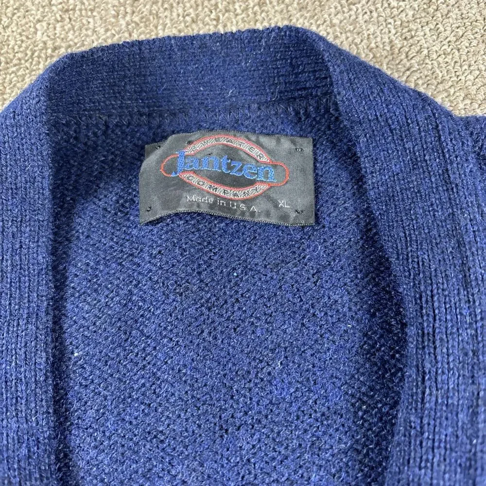 Jantzwn Vintage Men’s Cardigan Sweater Wool XL Made In USA
